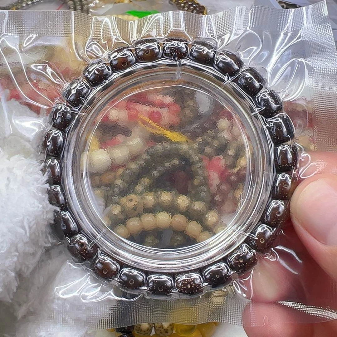 手串星月菩提71王者黑金玉华星月菩提单圈9×8直切