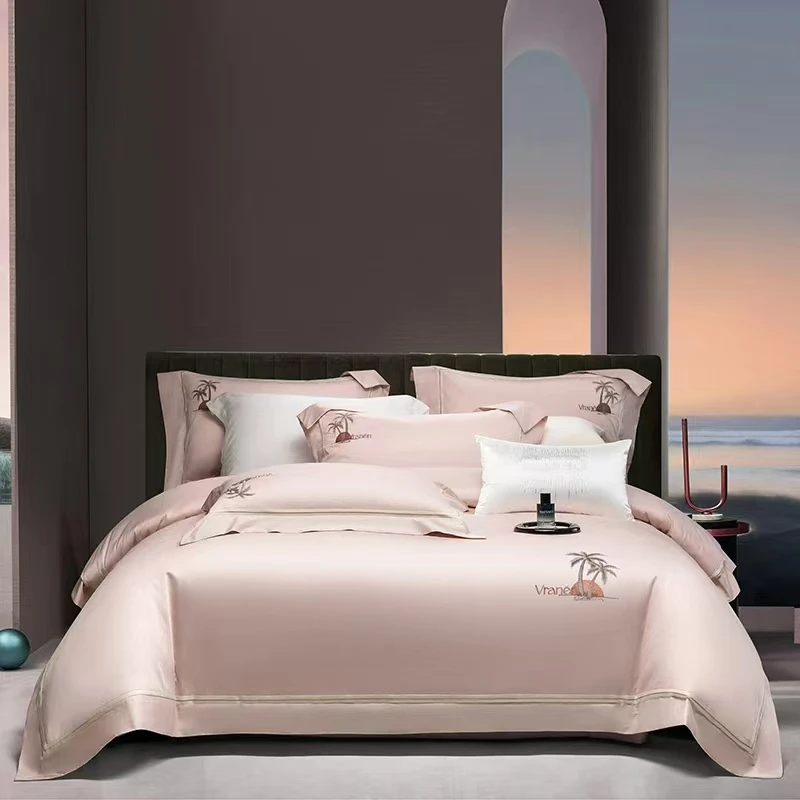 【秀色生活】得利斯-2025春夏新款匹马棉  轻奢全棉绣花四季款