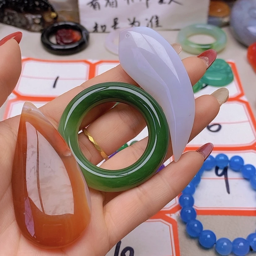 【闪购商品】未镶嵌玛瑙/玉髓珠宝半成品随*