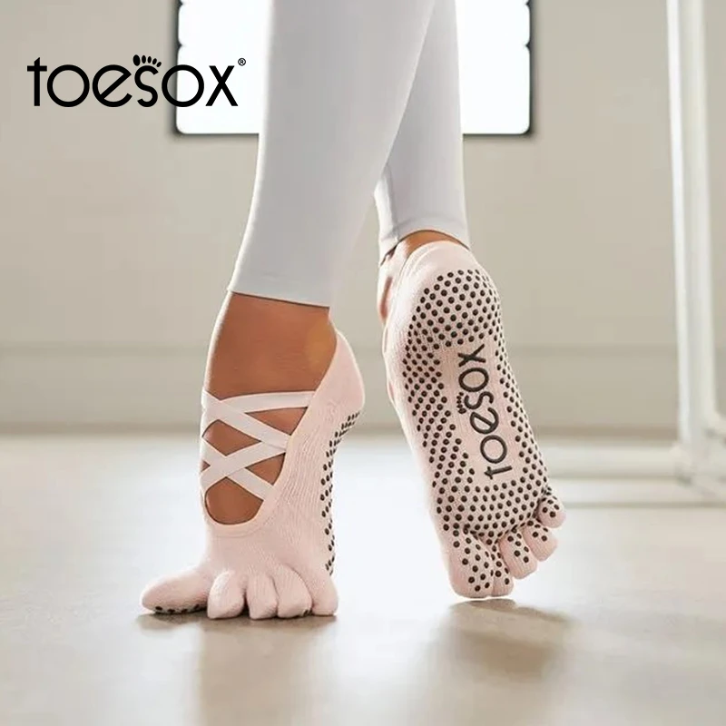 toesox瑜伽袜专业防滑袜普拉提袜子舞蹈五指袜芭蕾风运动袜