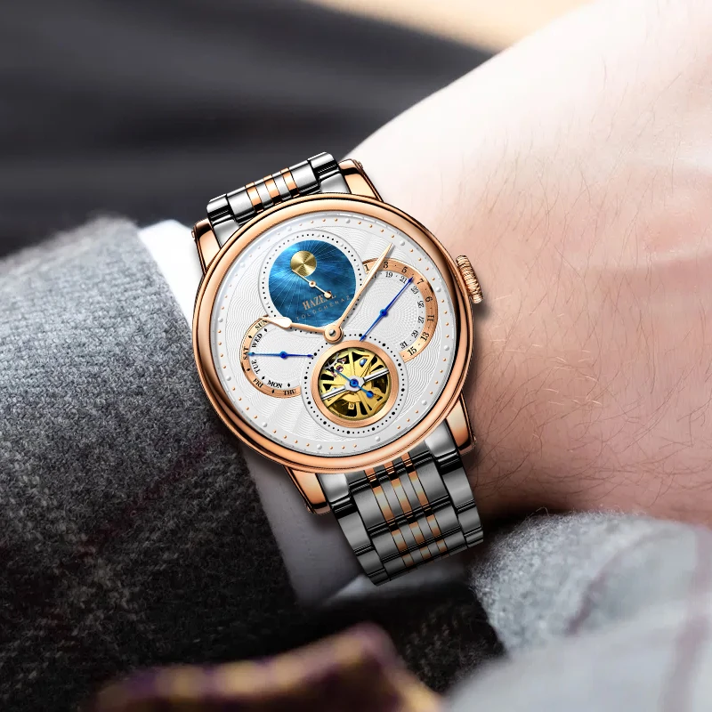 【国检直发】HAZEAL特洛榭纳系列/男士机械手表H533