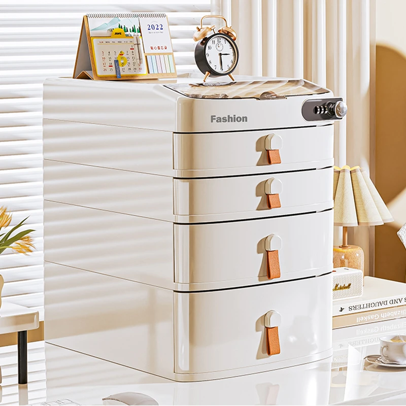 橱明星密码收纳箱贵重物品保管盒办公隐私文件收纳盒带锁储物箱