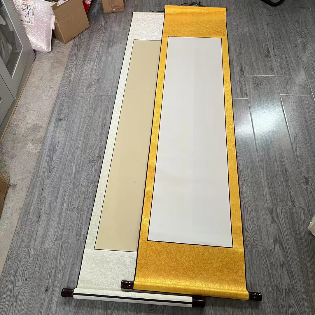 【微瑕处理四尺对开生宣中堂】国画毛笔书法草书行书用卷轴