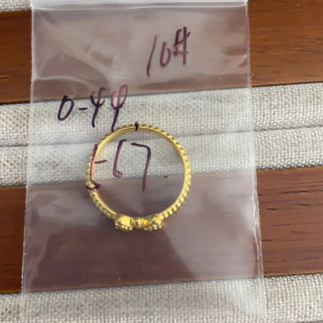 克重0.44 10号 小蝴蝶结6D戒指 足金999