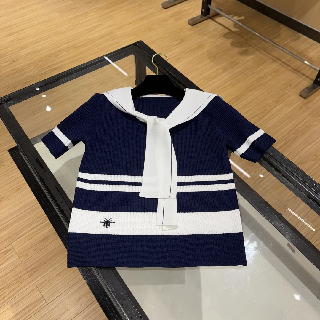 【海军领】春夏新款针织短袖-6515