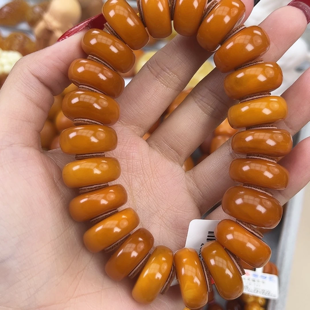 琥珀颈饰未镶嵌蜜蜡