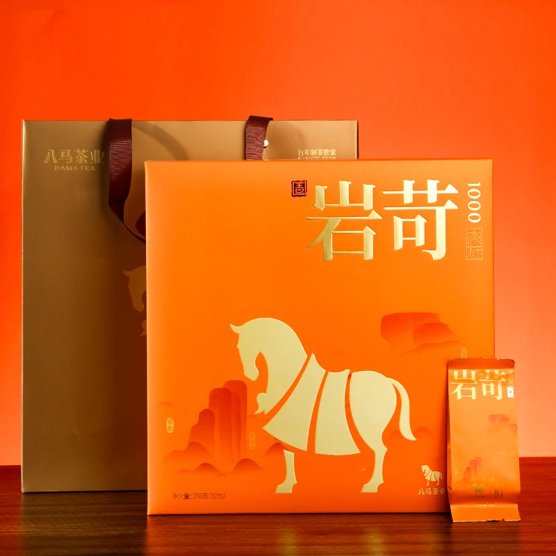 八马茶叶 岩苛1000肉桂256g 32泡 送礼盒礼袋 适合送人
