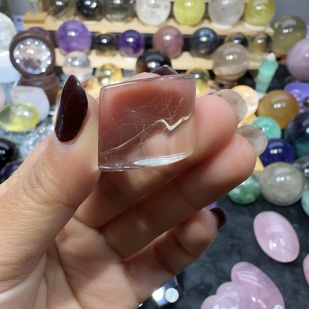 水晶未镶嵌珠宝半成品白水随形
