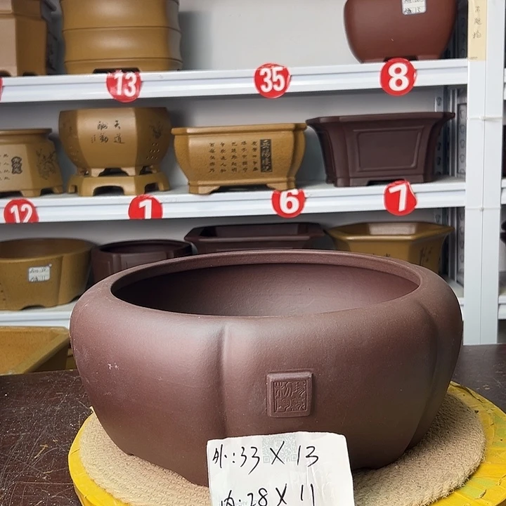 紫砂花盆你在一起