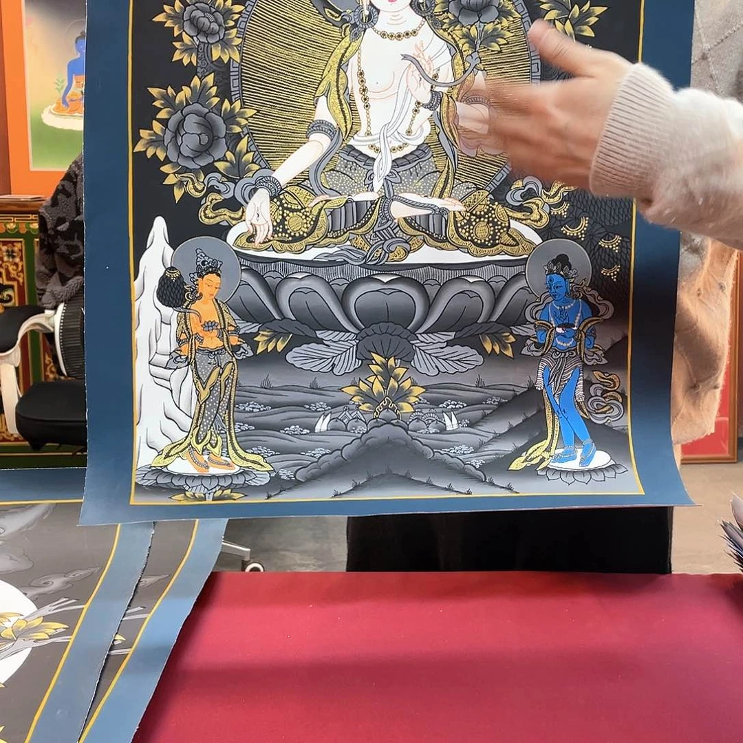 装裱画40×60白妈妈纯手绘
