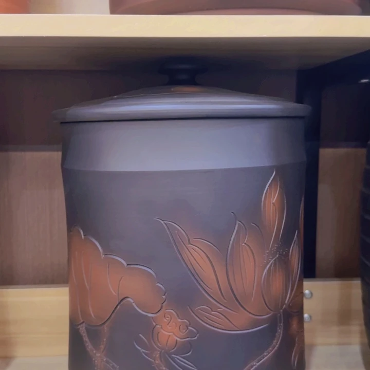 云南建水紫陶九饼罐