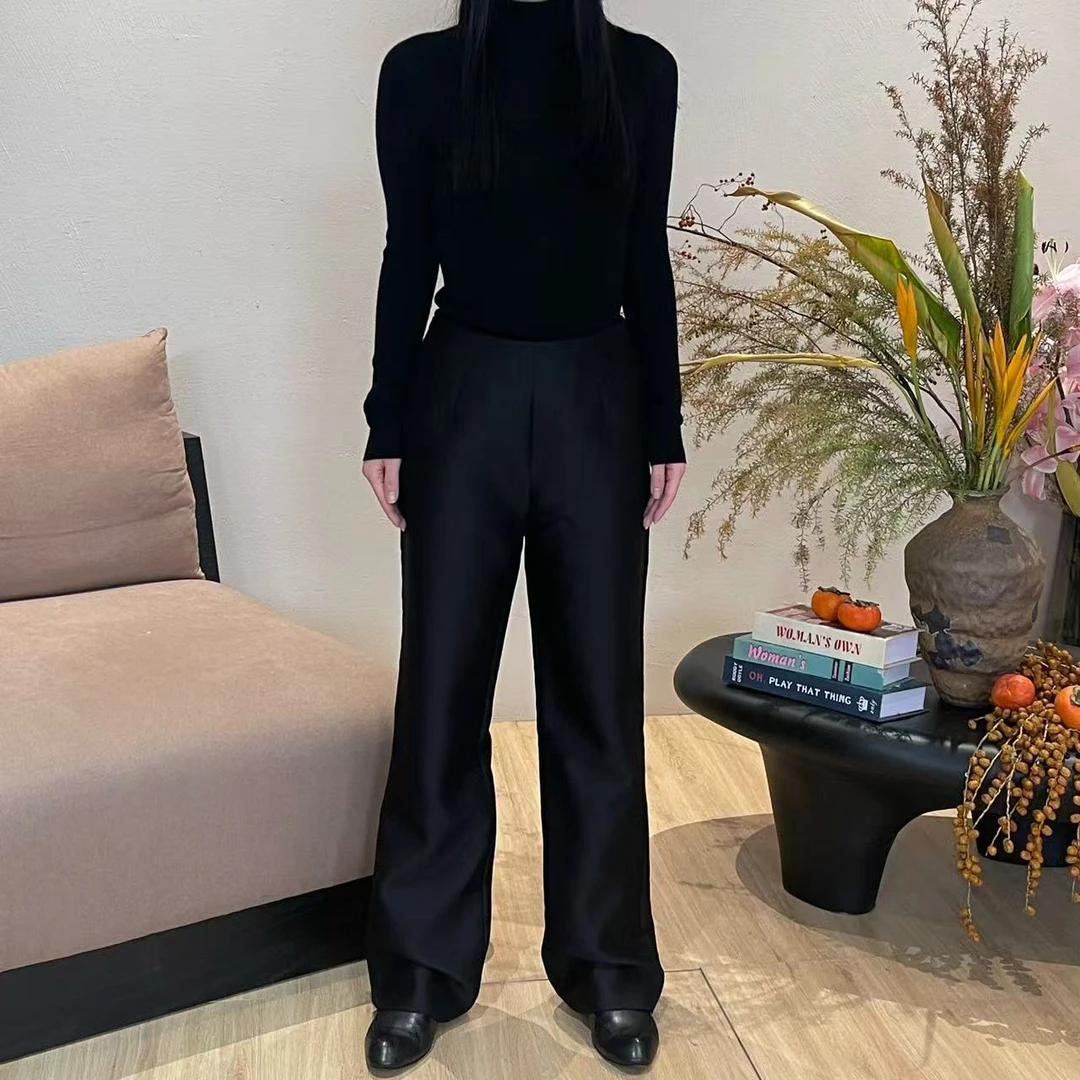 ZHAKA/简约丝毛直筒西裤zk899