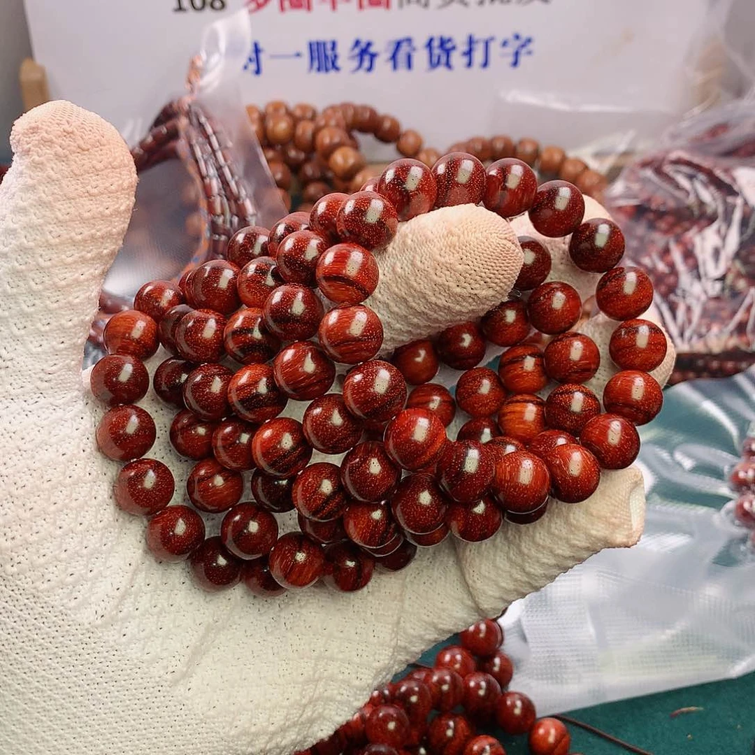 檀香紫檀（小叶紫檀）手串/手链12横纹虎皮原汁原味泥料