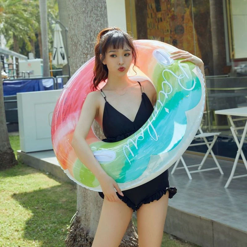 儿童游泳圈成人加厚加大充气救生圈大人浮圈宝宝腋下圈女网红泳圈