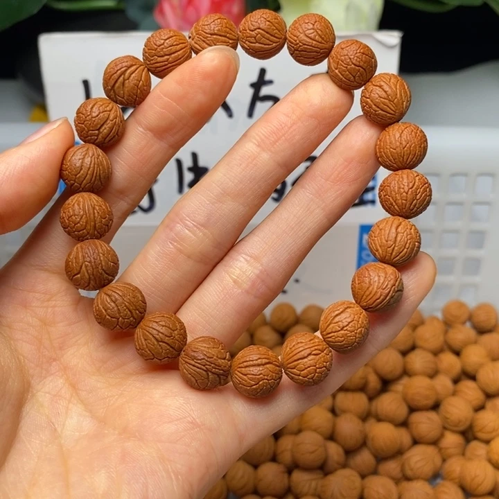 桃核手串11mm左右野生满天星单圈