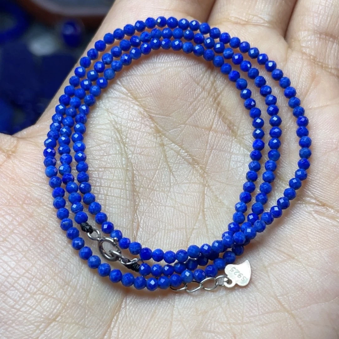 青金石未镶嵌2mm项链