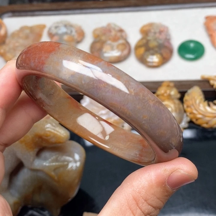 硅化珊瑚（珊瑚玉）手镯未镶嵌60.5