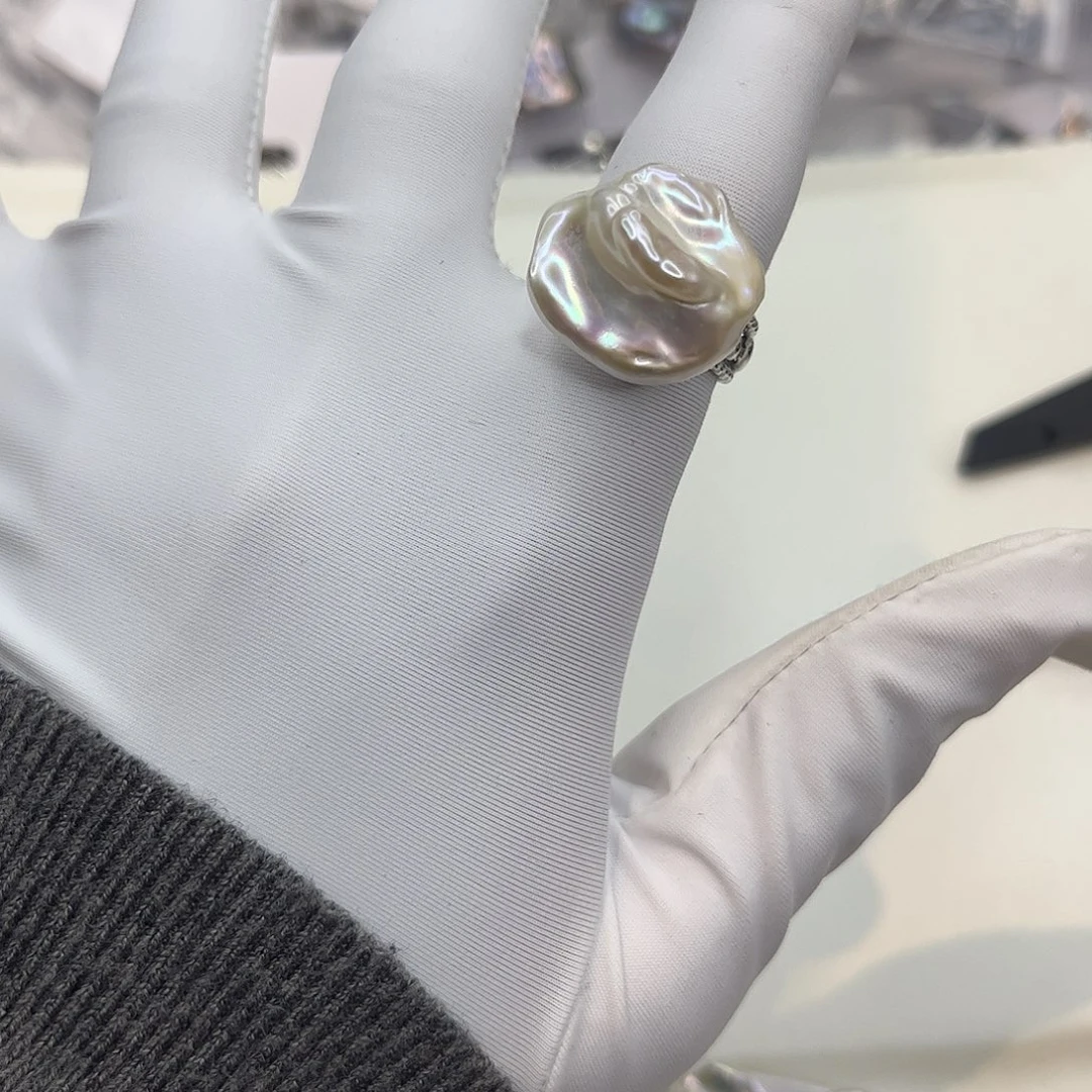 合金淡水珍珠耳饰