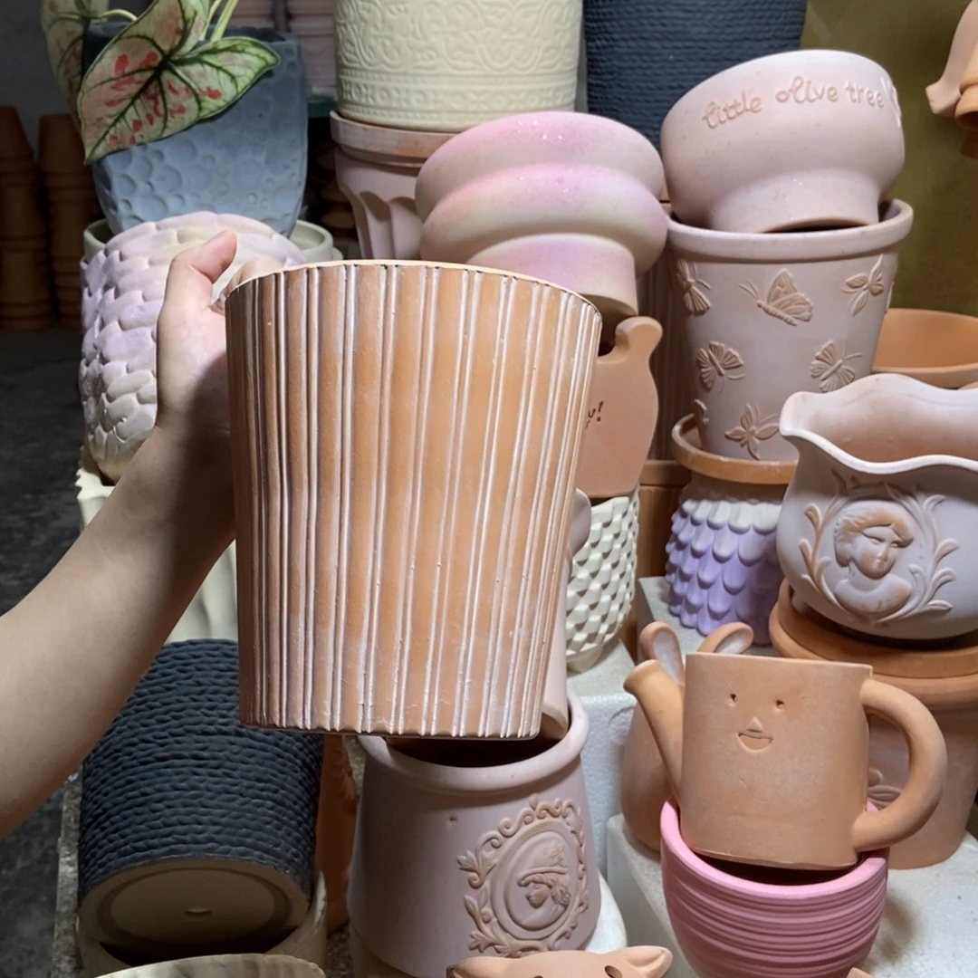 15×17复古直纹盆1个