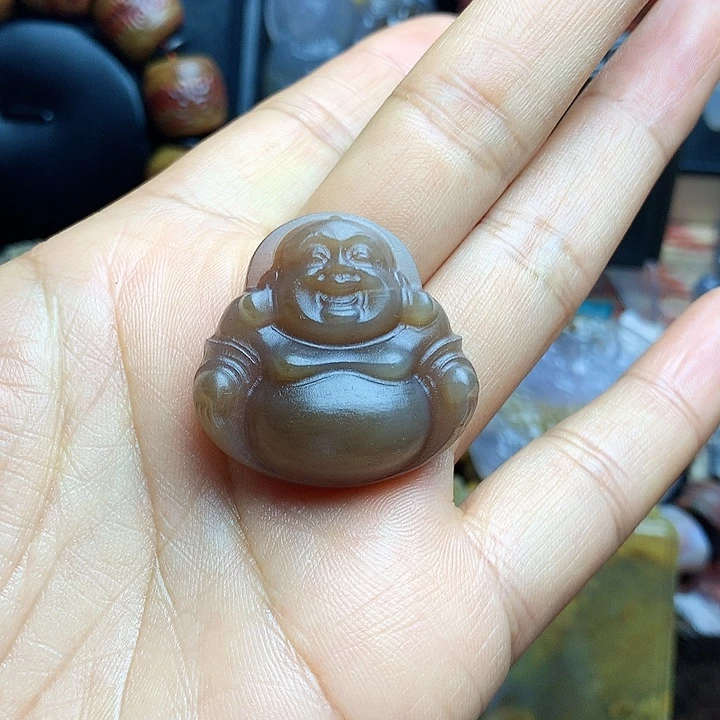 硅化玉未镶嵌吊坠(不含链)玉雕佛牌