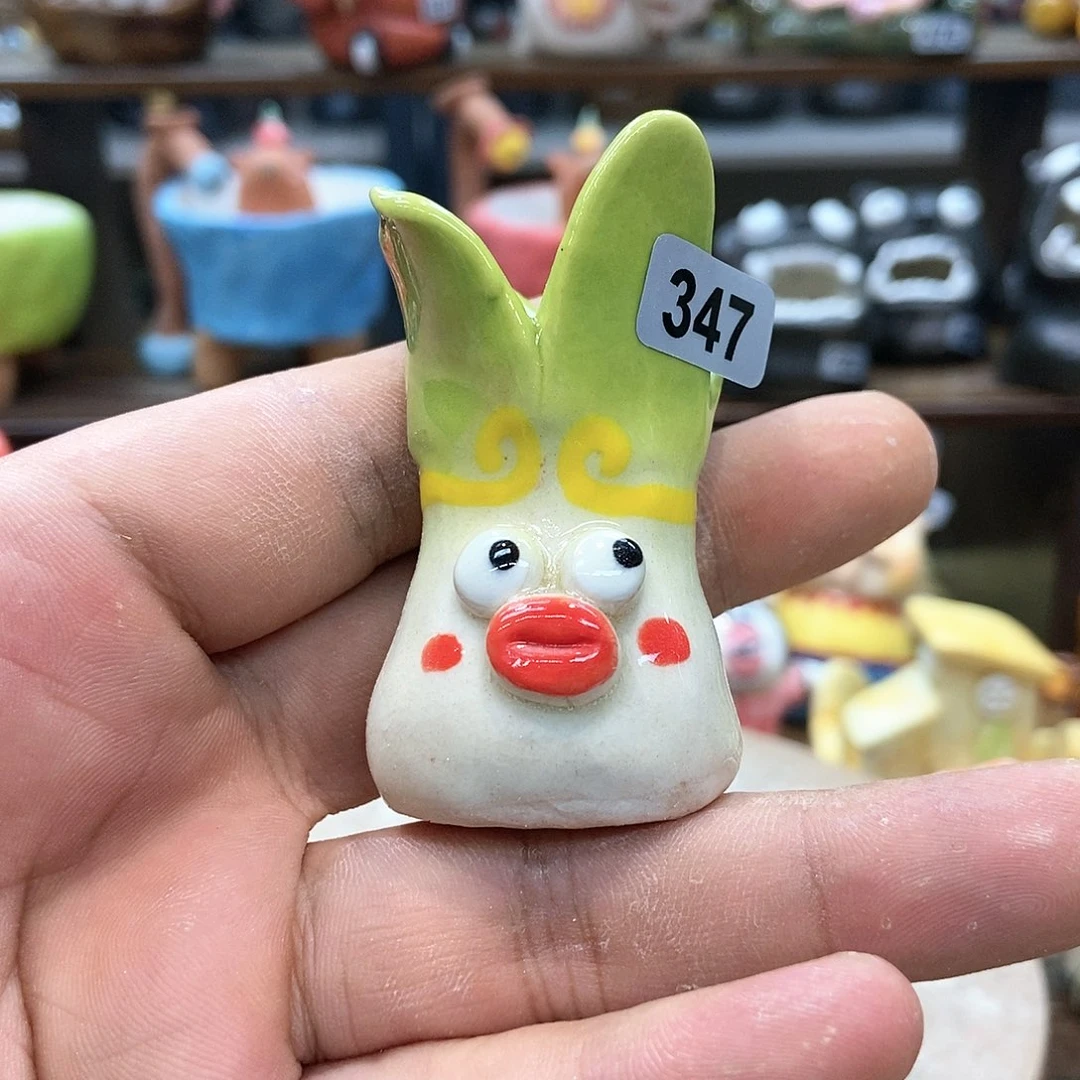 摆件直播间手工抽象陶瓷摆件347