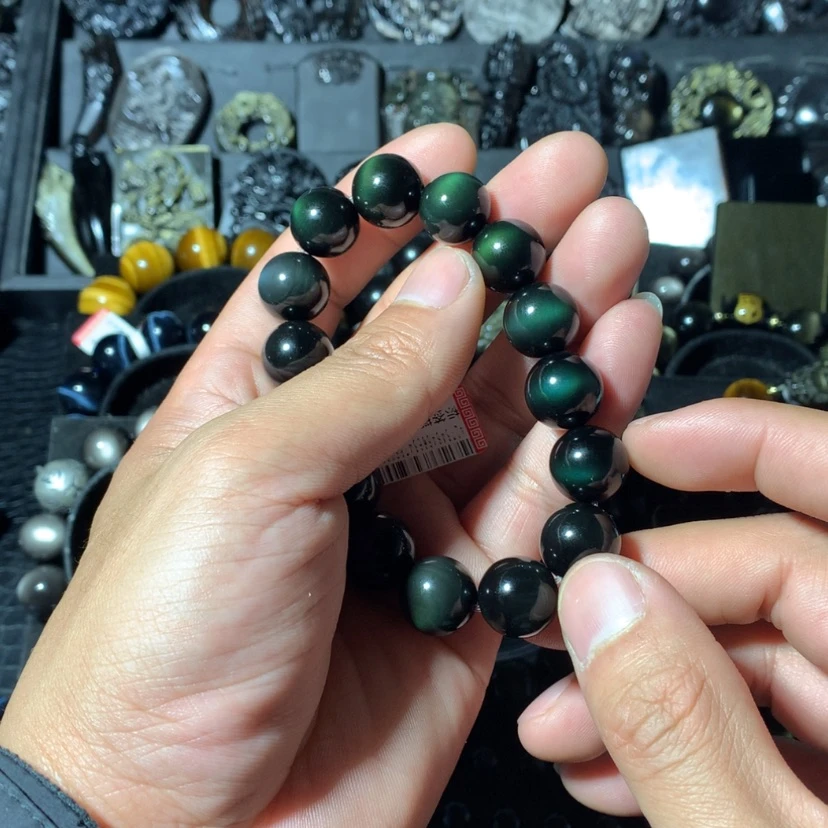 【闪购商品】黑曜岩手链未镶嵌奶****2