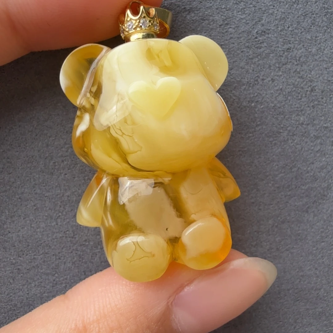 未镶嵌琥珀裸石镶嵌