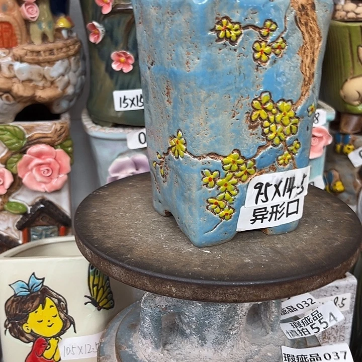 紫砂花盆粗陶材质多肉花盆