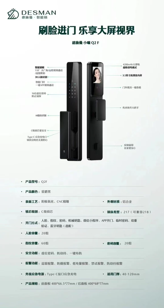 德施曼智能锁Q2F