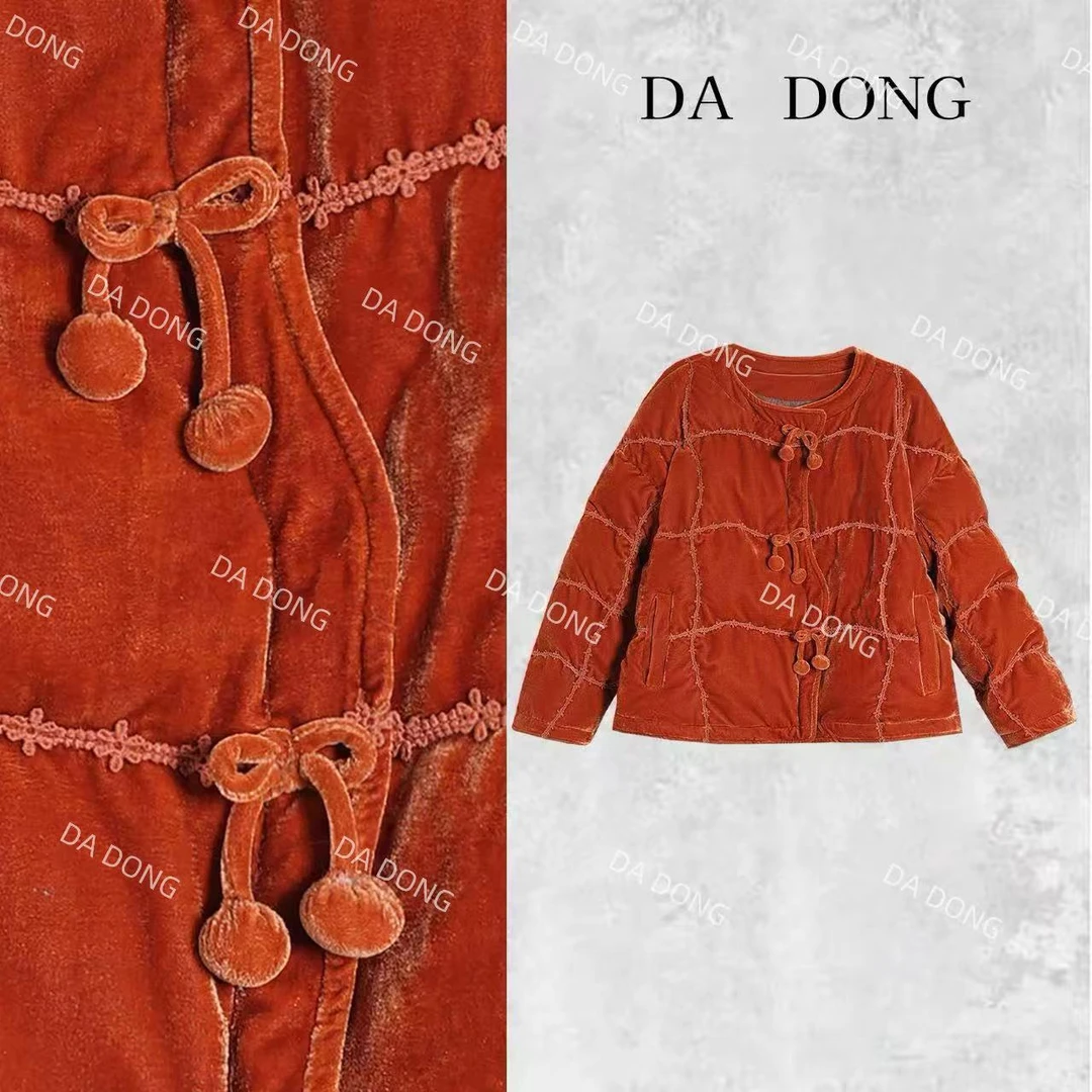 【棉服】大橘大利--新中式设计师高定轻奢宽松休闲复古国潮提花外套