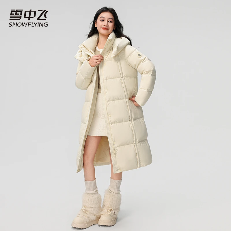 【雪中飞新款】小清新保暖加厚中长款羽绒服GQX2501419874F
