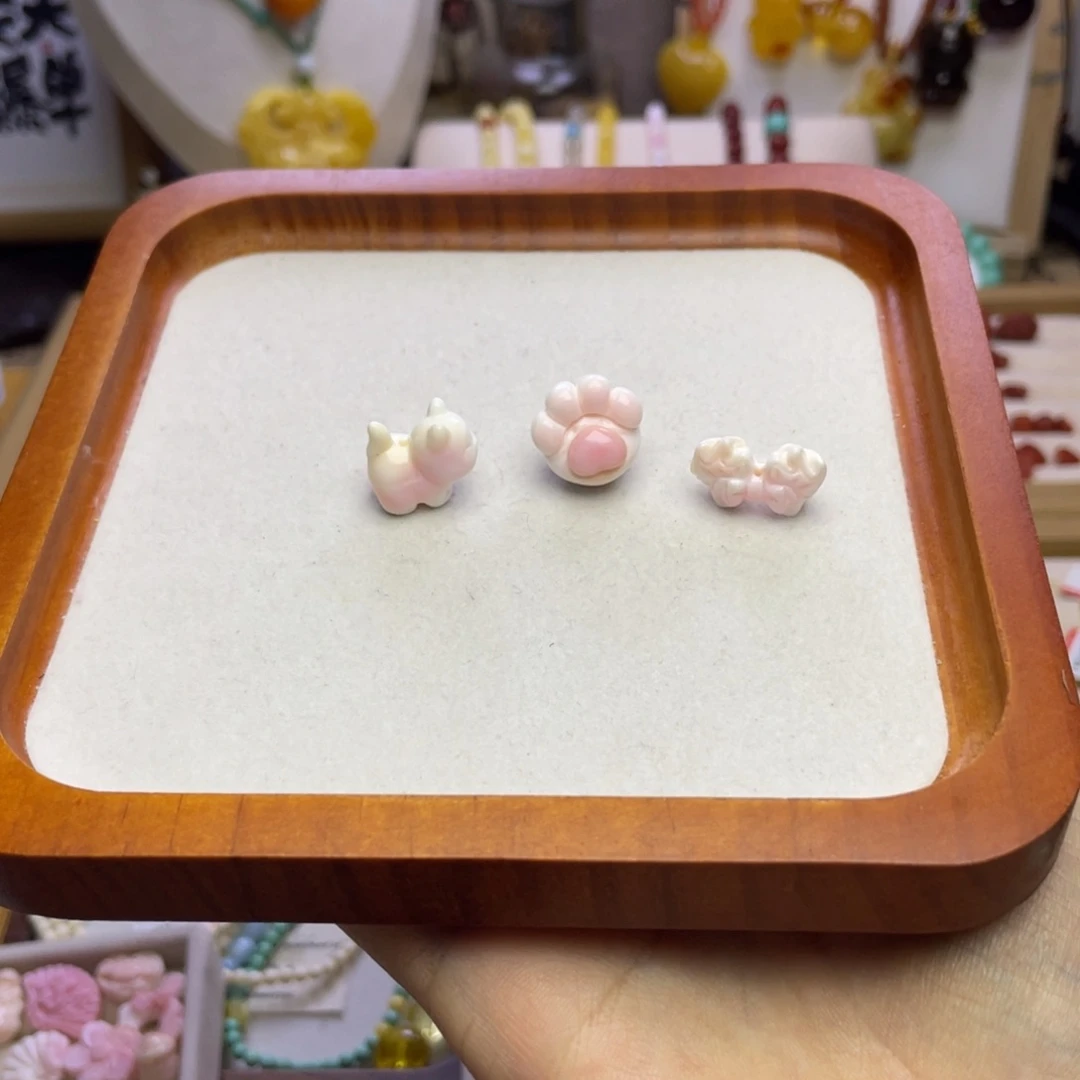 非金属贝壳每****.喵爪猫蝴蝶结