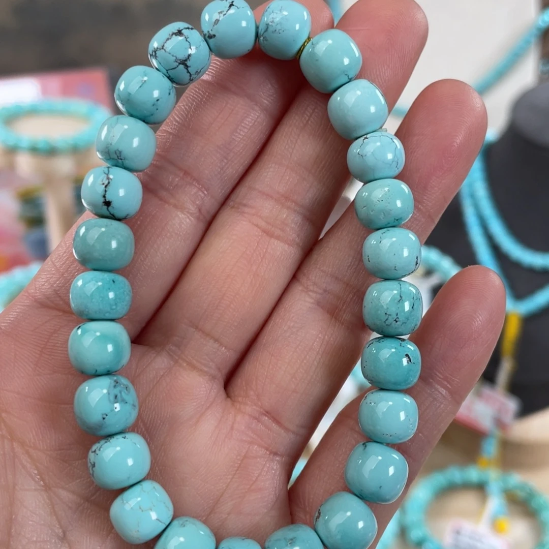 绿松石未镶嵌套链8.2精品老型手串