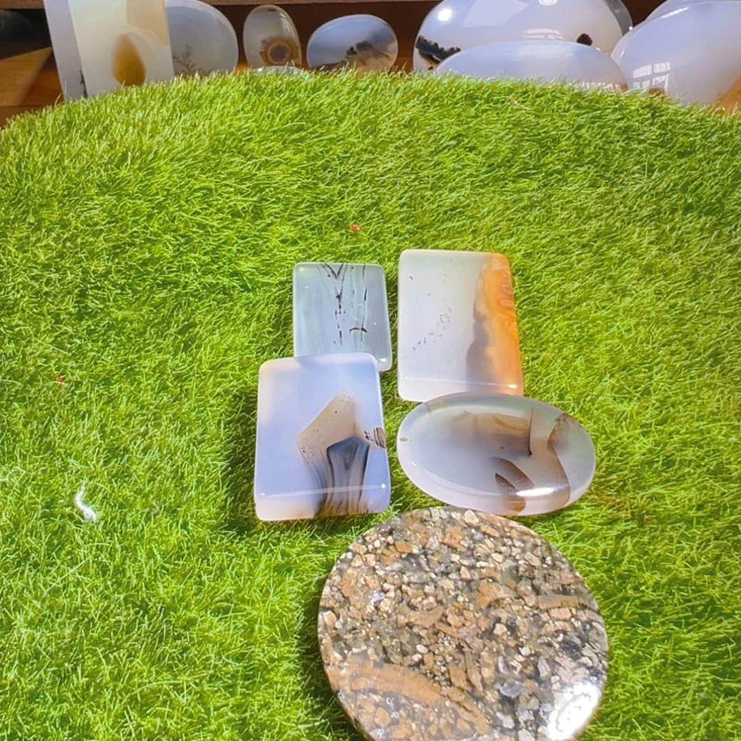 玛***画玛瑙/玉髓未镶嵌颈饰