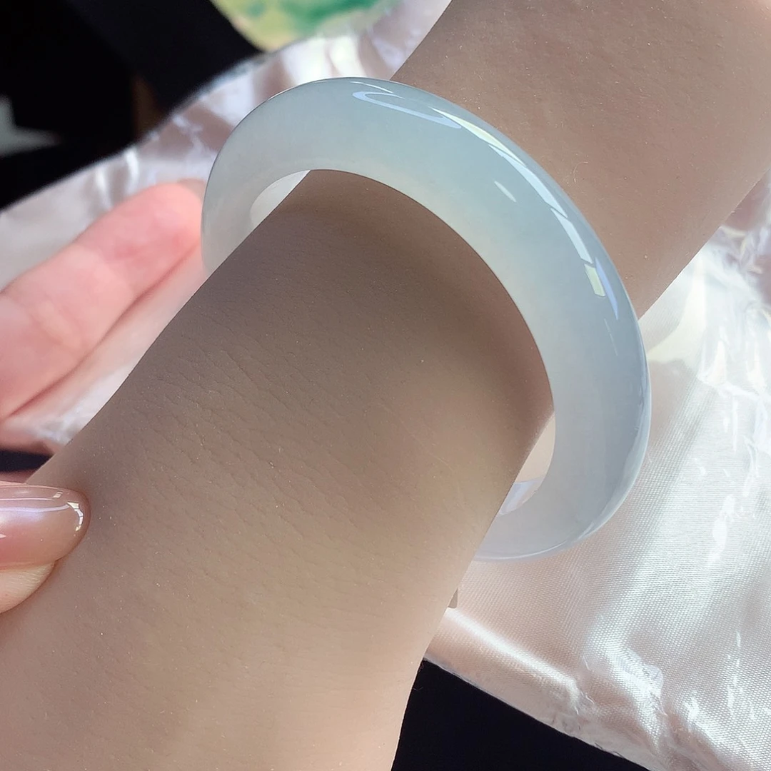 未镶嵌手镯翡翠天然A货翡翠冰胶共存一眼万年