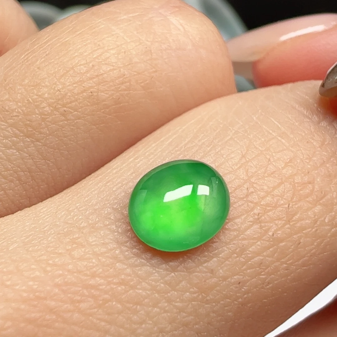 翡翠未镶嵌耳饰蛋面