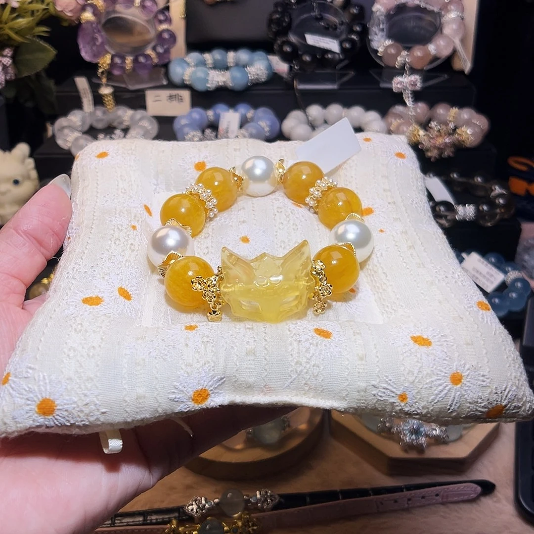 未镶嵌手链水晶黄莹石