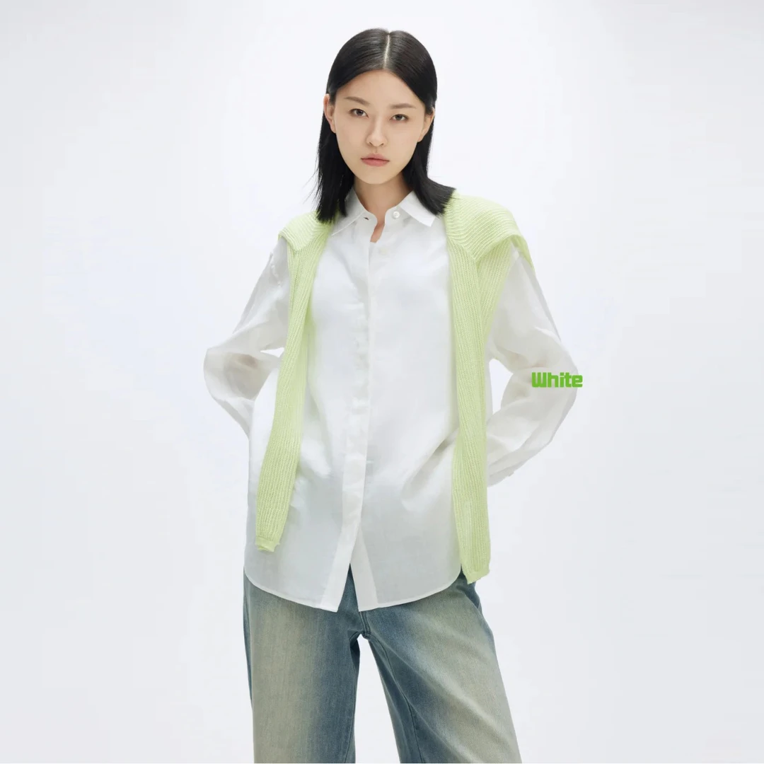 【ka】高智感宽松老风苎麻衬衫2025秋季新款七号铺撤柜女装