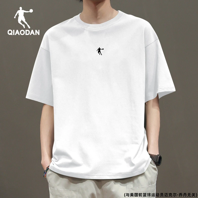 乔丹短袖T恤男装夏季新款圆领宽松大码透气健身运动上衣高颜值