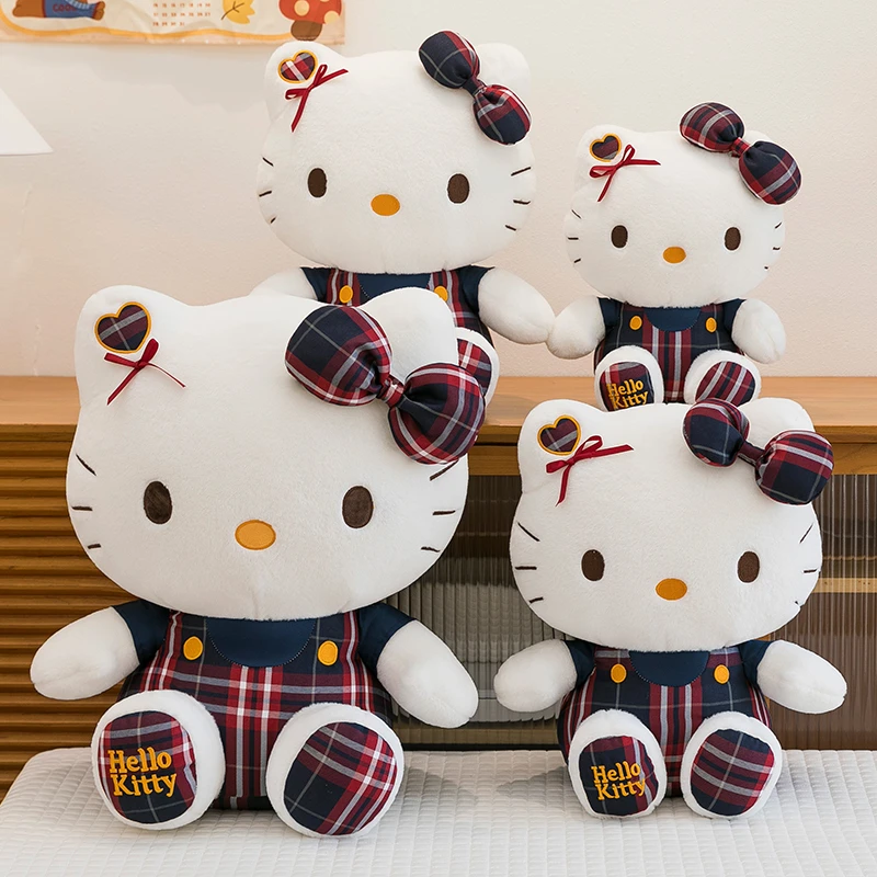 hellokitty学院kt猫玩偶毛绒玩具凯蒂猫公仔床上陪睡抱枕生日礼物