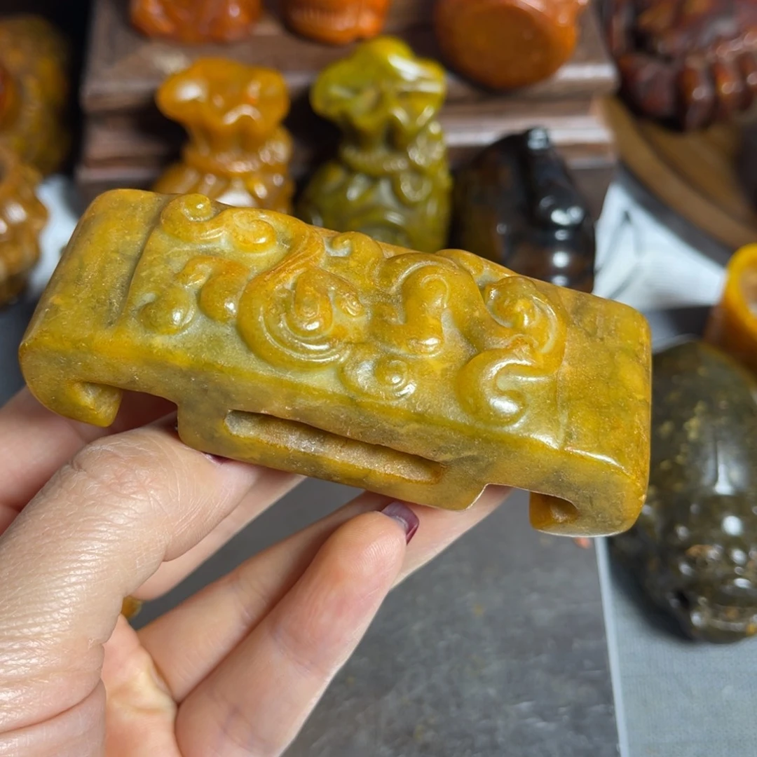 蛇纹石玉合金颈饰
