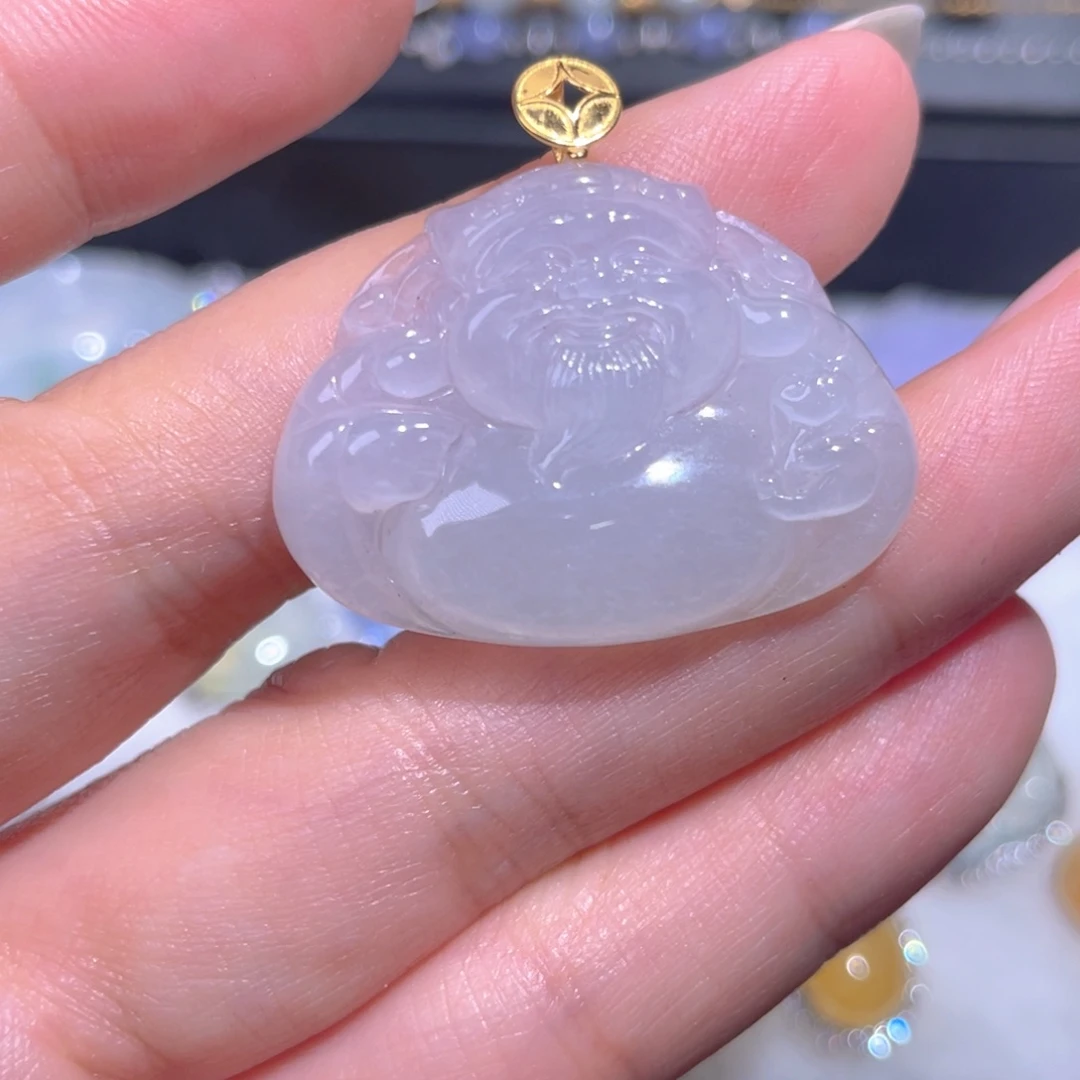 颈饰18K金镶嵌翡翠翡翠
