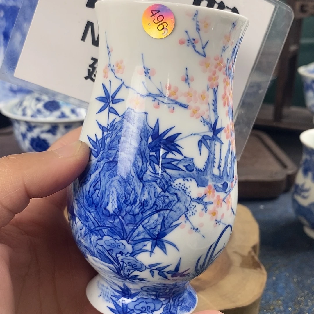 瓷片景德镇手绘青花茶器496