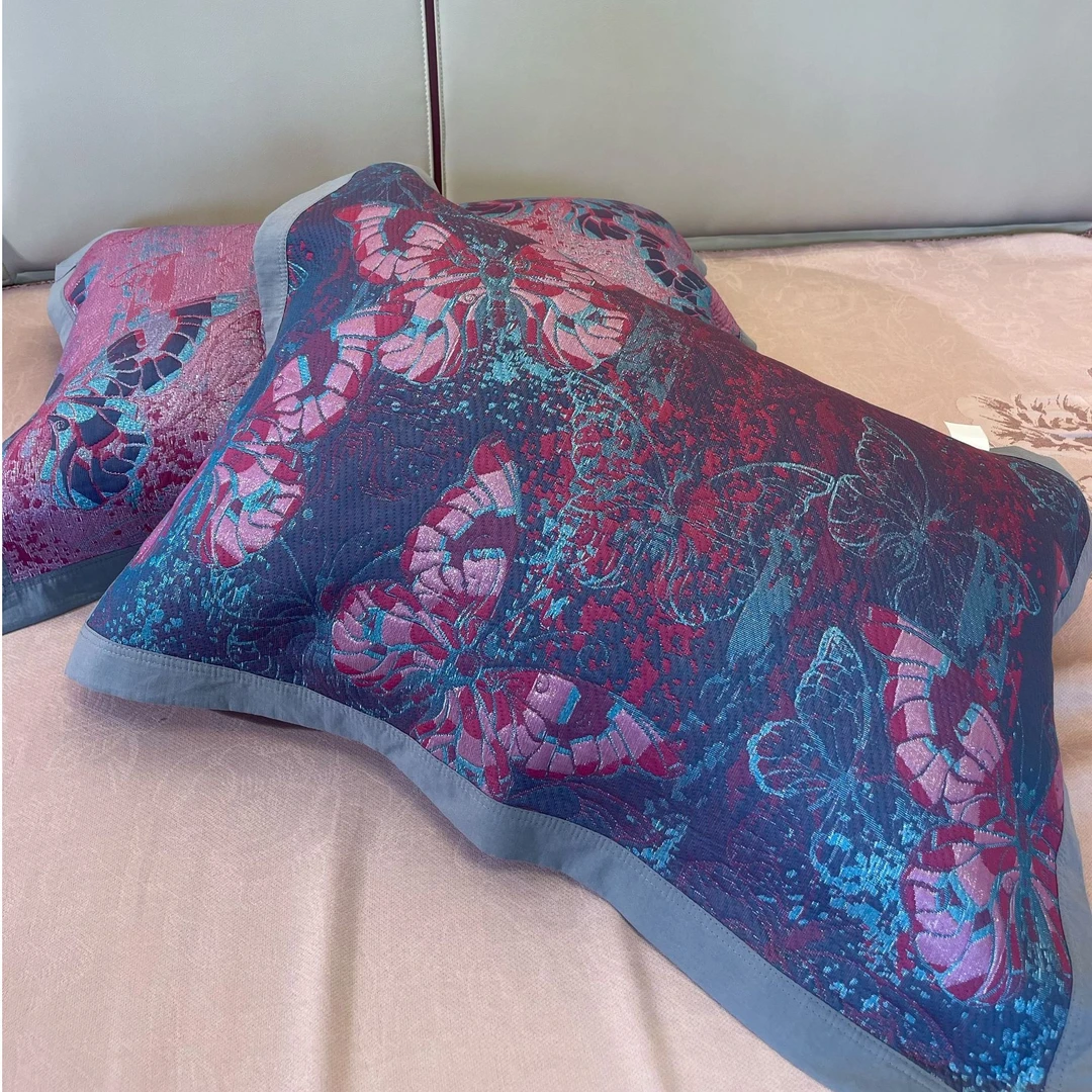 【洒金蝴蝶】高端A类50*80cm亲肤柔软舒适枕巾一对