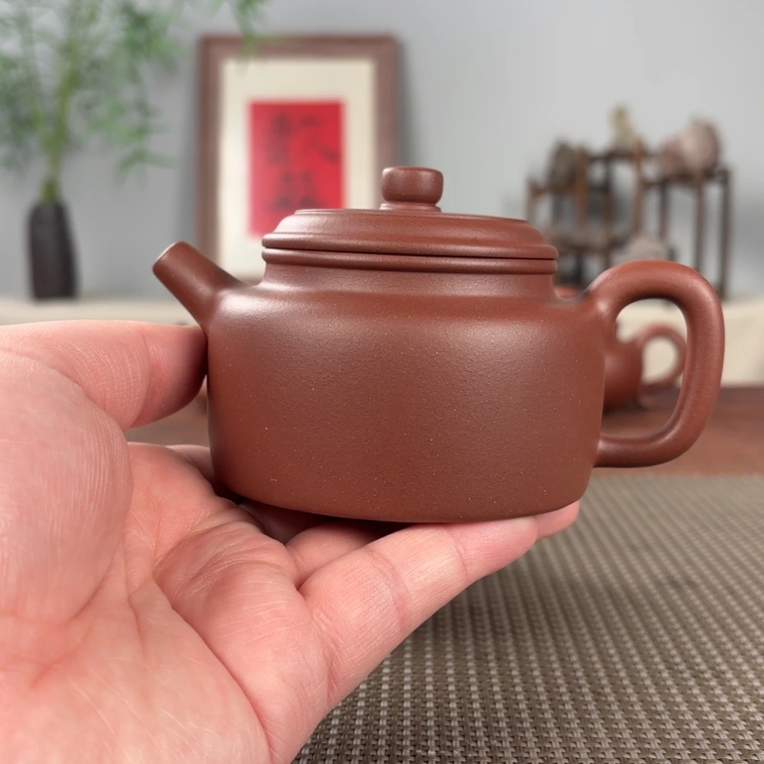 紫砂茶壶中****筑微瑕黄龙山原矿紫砂壶230