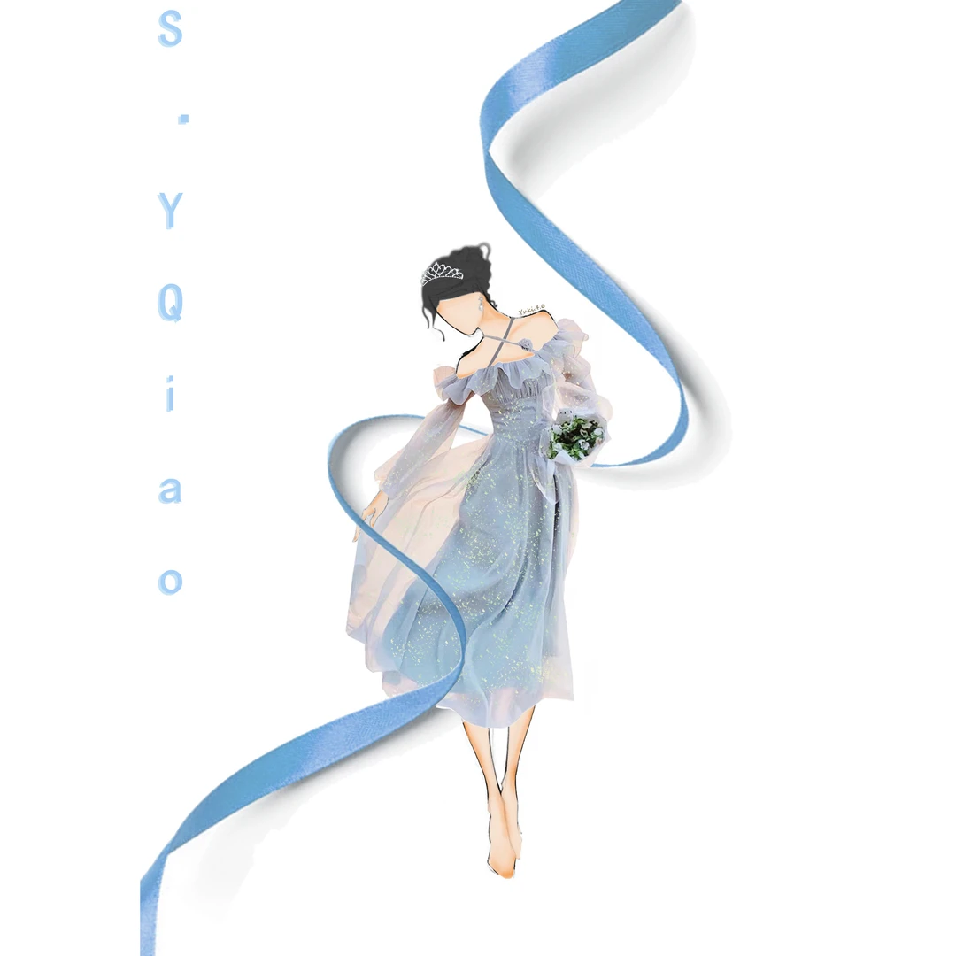 【雅乔定制】阿莉亚花园 立体花簇针织吊带连衣裙长裙DYYK-25102726