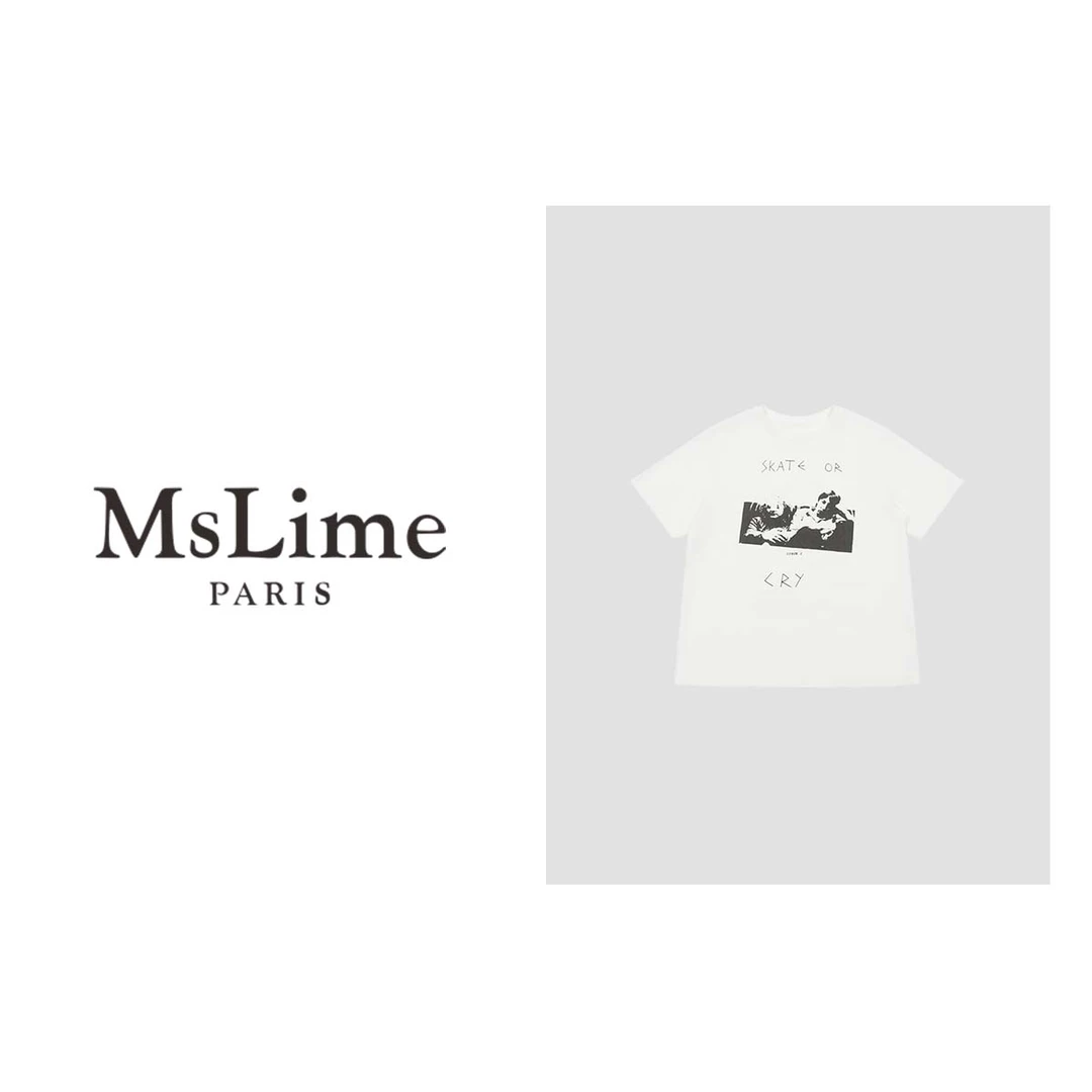 王嬛嬛MsLime‘纽约街区’时尚休闲春夏轻奢百搭T恤 HC2A0200