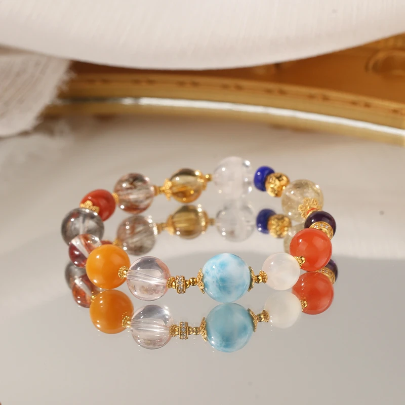 【福财聚宝】马粉晶水晶手串（天然珠宝多样性发其一）