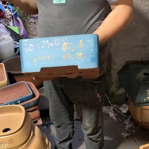 紫砂花盆手工艺品