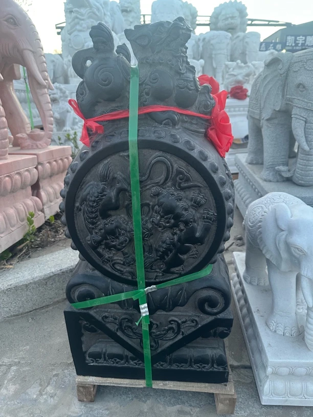 80高39长23宽天然黑青石石雕抱鼓包邮拍！！！